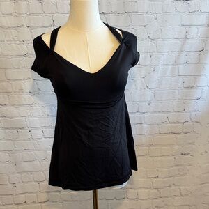 Lululemon Athletica Black V-Neck Blouse